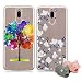 Produktbild 2X Handy Silikonhülle für Huawei Mate10 lite, Stoßfest Schutz Tasche Weich TPU Gel Bumper Etui Dünn Cover Case (Baum Blume) Kratzfest Anti Fingerabdruck, mit 2 Tier Kable