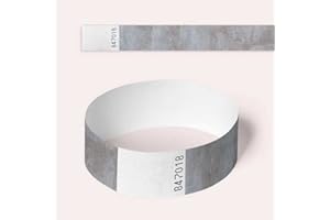 Tyvek Wristbands, 100 Pack by AA Wristbands for Parties, Security, Festivals, Events (Silver)