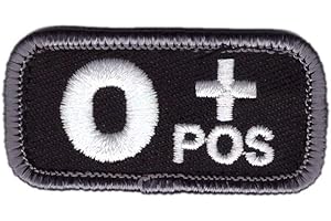 Titan One Europe - Tactical Blood Type O + Positive Army Patch Groupe Sanguin Tactique Écusson Brodé