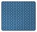 Produktbild Blue Mouse Pad, Vintage Style Rounded Starry Pattern Traditional Repetitive Striped Tile Design, Standard Size Rectangle Non-Slip Rubber Mousepad, Blue Light Blue