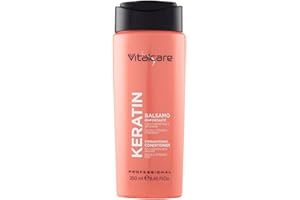 Vitalcare | Keratin - Balsamo Capelli Rinforzante, per Capelli Fragili e Stressati, con Cheratina e Arginina, Aiuta a Rigenerare e Proteggere la Fibra dei Capelli, 250 ml