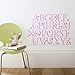 Childrens Alphabet Wall Stickers, 26 stickers A-Z and 57 Flower Stickers