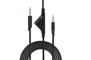 Mcbazel Cable Casque Astro A40 Remplacement du Câble Audio Auxiliaire avec Contrôle du Volume pour le Casque de Jeu Astro A10/A30/A40 PS5/PS4/Xbox One/Xbox Series S/X/PC/Smartphone via un jack 3.5mm