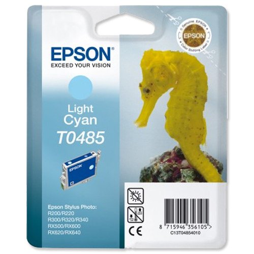 Epson T0485 Cartouche d'encre d'origine Cyan clair pour R200 R220 300 320 340 ME RX500 600 620 640