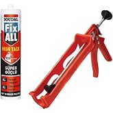 Soudal Fixall Hıgh Tack Montaj Silikonu, Korniş Yapıştırıcı 290 Ml Beyaz Silikon Tabancası