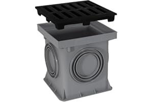 MARLEY DEUTSCHLAND Marley Einlaufschacht mit Gussrost 200x200mm Hofablauf Bodenablauf Ablauf befahrbar