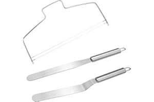 EXIN DEHCEN 3 Pezzi Accessori per Torte, Spatola Spatole per Dolci Pasticceria e Torte, Glassa Spatole in Acciaio Inox, Taglia Pan Torta Regolabile a Strati di Spagna per Cottura Fai da Te, Glassa