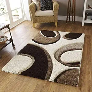 Shopgallery Furnishing Polyester Soft Indoor Shaggy Area Rug Carpet for Dining Room, Home Bedroom (86Multi, 2  5 Feet)