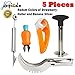 Produktbild Magic Fruit Slicer Set von 5, Edelstahl Fruit Peeler Set - Ananas Corer, Wassermelonen Slicer, Banana Cutter, Tranchiermesser & Melone Baller Scoop und Strawberry Huller
