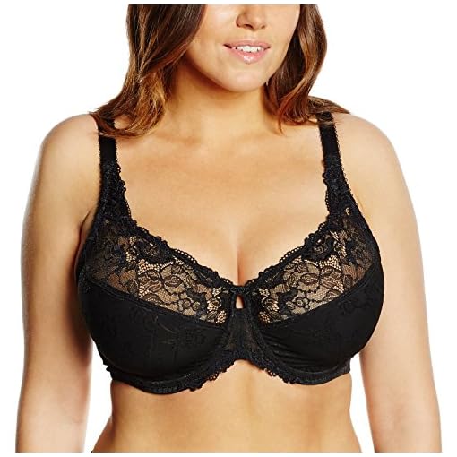 Delimira-Donna-Reggiseno-Pizzo-Sostegno-Totale-Jacquard-Senza-Imbottito