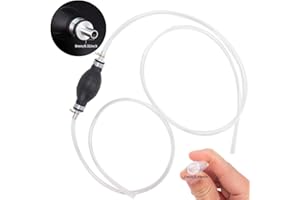 OFZVEO Bomba manual de gasolina de sifón, 2M Bomba de Combustible de Mano de Gasolina, Manguera de Sifón de Gasolina Bomba, Manual de Transferencia Líquido con Conector para Acuarios, Barcos, Coches,Motos