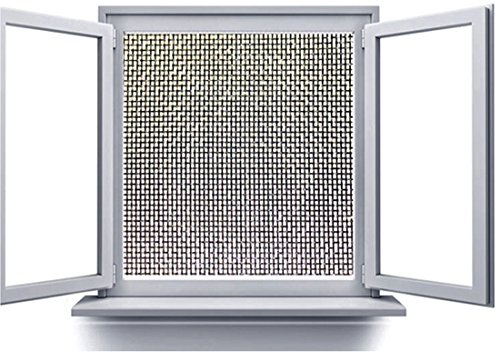 4er Set Fliegengitter-Fenster 130×150 cm in schwarz mit Klettband Moskitonetz Insektenschutz, individuell kürzbares Fliegennetz, witterungsbeständig - 3