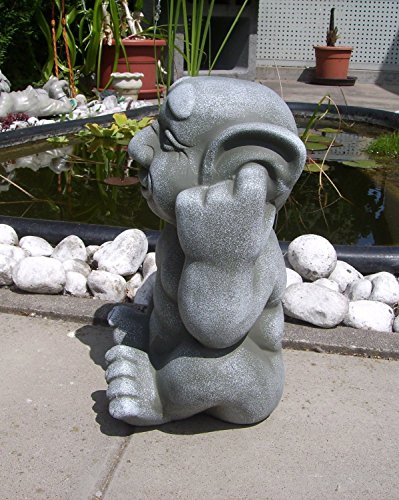 Troll Günther hat den Finger im Ohr – eine Freude in jedem Garten,Vorgarten,Balkon :) - 4