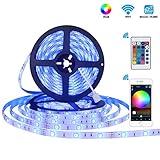 【Millones de opciones de color】 Hay millones de colores que se pueden seleccionar desde estos 5050 LED Strip WIFI RGB. También puedes elegir cualquier color que te ofrezca colores ilimitados.