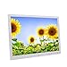 Produktbild OOFAYWFD Digitaler 17-Zoll-Bilderrahmen mit 1440X900 Auflösung HD-Touch-Taste elektronisches LED-Fotoalbum Wandmontierte Werbemaschine Videoplayer mit Uhr/Kalender,White