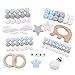 Produktbild baby tete Soother Clips Baby Dummy Clips Baby Zahnen Spielzeug Unvollendet Elefanten Geformt Häkelperlen DIY Holz Spielzeug Auto Hängen