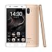 Produktbild Gretel GT6000 Android 7.0 Smartphones 5.5 Inch 4G Fingerprint Dual Sim 6000 mAh Battery Dual camera 13MP WiFi Front camera 5MP Quad-Core 2GB RAM + 16GB ROM (Gold)