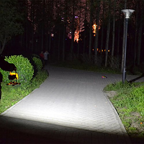 Latinaric 30W LED Akku Flutlicht Scheinwerfer 360°Drehbar Sicherheit Baustrahler Strahler IP65 für Camping Outdoor mit 3 Leucht Mode - 5
