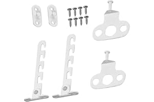 LAPANGZI 2 Sets Window Restrictor Locks for UPVC Adjustable Window Safety Locks with 8 Screws Window Restrictor Hooks for Casement Window Angle Adjustment