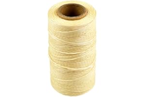 Szaerfa Costura de hilo encerado 260m de cuero 1MM para cincel Awl zapatos conjunto de equipaje (Beige)