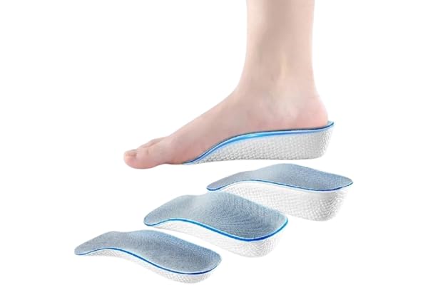 JERN Memory Foam Height Increase Insoles for Men Women Shoes Flat Feet Arch Support Orthopedic Insoles Sneakers Heel Lift Shoe Pads (3.5 CM Height Insole, White)