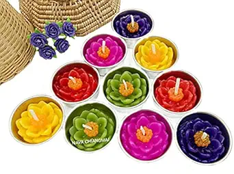 ZANGOORA Lotus Flower Tealight Candles (3 Box = 30 pcs) Scented Tea Lights Aromatherapy Relax Candles Supplies and Wedding Favor Baby Shower Decorations Pack of 30 pcs
