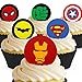 Produktbild Cakeshop 12 x VORGESCHNITTENE UND ESSBARE Superhelden Logos Kuchen topper (Tortenaufleger)