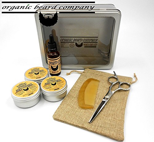 Organic Earth DawnBeard Grooming Kit 7 Pce - Luxury Gift Box