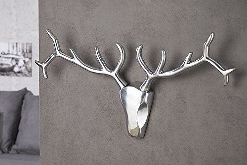 Design Wanddekoration Alu Geweih Hirsch VEADO 90cm - 2