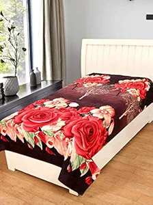 Supreme Home Collective Microfibre 144 TC Single Bedsheet (Red, L x W :- 229 cm x 153 cm)