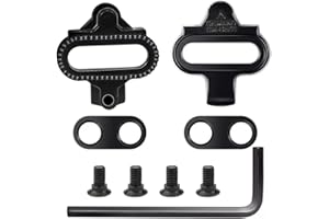 JPGhaha SPD Bike Cleats SH51 Black 2PCS Self-Locking Cycling Cleat Robust for Men Women Single Release Compatible with Shimano SPD Clipless Pedals Cleat with Allen Key for Spinning