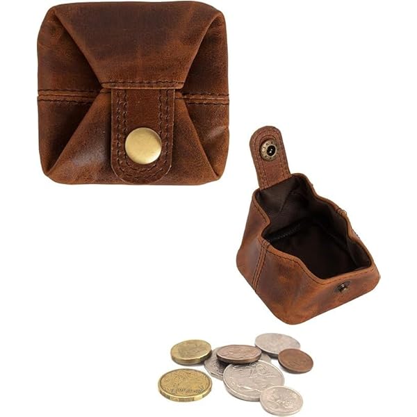 Portefeuille En Cuir Pour Homme Avec Porte Monnaie Marron Foncé TL140763