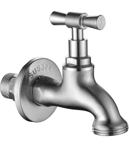 VARIOSAN Rubinetto A Sfera Antigelo 1/2" In Ottone, Con Raccordo Girevole 360° Per Giardino - 3