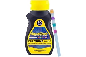 Tube de 50 bandelettes d'analyse Aquachek pour piscines traitées au chlore