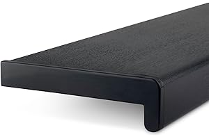 METALL- & KUNSTSTOFFHANDEL THOMAS JÄKEL TJ Window Sill Interior Plastic Graphite Look / 20 x 100 cm Window Sill with Side Closure / PVC Window Sill Made to Measure / Window Sill Interior Scratch-Resistant and Moisture-Proof