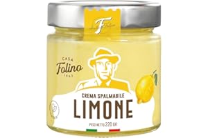 CasaFolino Crema Spalmabile al Limone e Cioccolato Bianco 220 g – Gusto Fresco e Delicato – Senza Olio di Palma – Dolce Gourmet