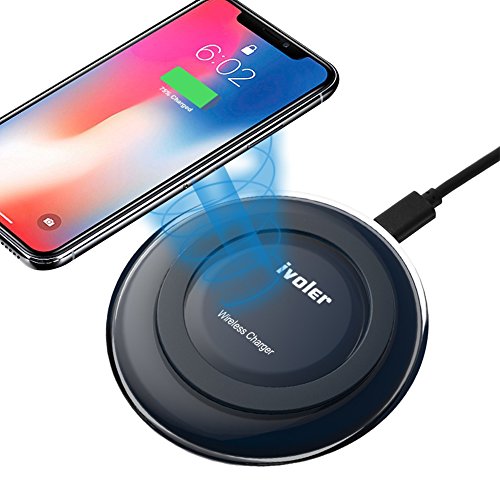 Chargeur Sans Fil iPhone X   8   8 Plus  iVoler Qi Chargeur sans Fil Mini Chargeur    Induction pour iPhone X   8   8 Plus  Samsung Galaxy S9   S9 Plu