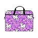 Produktbild Ahomy 14-14,5 Zoll Laptoptasche, Einhörner mit violetten Punkten, multifunktionaler Stoff, wasserdichte Laptoptasche Aktentasche mit Schultergurt