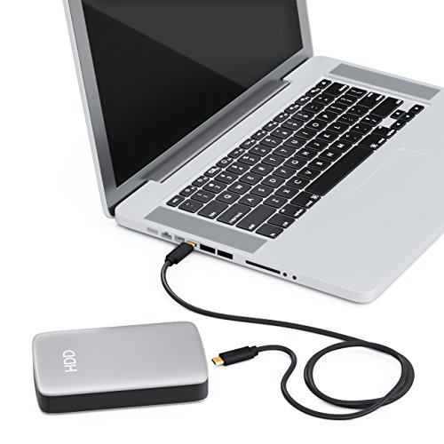 deleyCON 0,5m USB Kabel / Stecker Typ 3.1 / C auf C / USB 3.0 Speed 5 Gbit/s / Ladekabel Datenkabel / für z.B. Smartphone / PC / Notebook / Ladegerät – Schwarz - 6