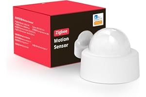 WOOLLEY ZigBee Motion Sensor, Wireless Mini Motion Detector Sensor Detect Motion Send Alerts or Trigger Lights to Turn on, Batteries Included, Zigbee Gateway Bridge Hub Must Required