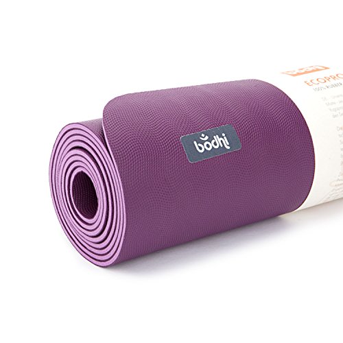 Natur-Kautschuk Yogamatte ECO PRO XL, extra-lang, violett/lila, extrem rutschfest, 4mm, 100% Naturmaterial, Ökotex 100, Naturkautschuk ohne Zusätze, 200 x 60cm - 2