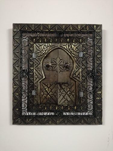 Ethnic Mirror in Carved Wood Morocco Moroccan 0855 Moroccan Ethnic African Craft Hand Made