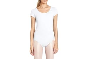 Lifup Damen Ballettanzug Kurzarm Body Gymnastikanzug Ballett Trikot Einteiler Bodysuit