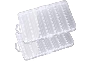 Angelkoffer,Biluer 2PCS Doppelseitige Köderbox Angelbox Lure Box Wasserdicht Angelzubehör für Angelköder Angelhaken Angelgewichte 14 Fächer