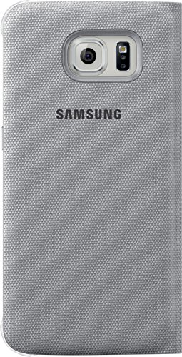 Samsung S-View - Funda oficial de tela para Samsung Galaxy S6  color plata- Versi  n Extranjera