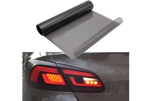 HOTMNTY Láminas para Faros, Protector Film Negro Claro de Tinte para Faros, Vinilo Película Autoadhesiva de Tinte de Luz para Automóvil, PVC Película de Luz para Reequipamiento de Automóviles, 30 x 200 cm