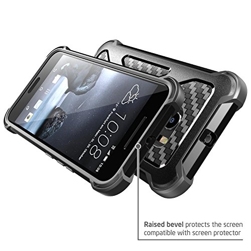 i-Blason Carcasa para HTC 10  Lanzamiento en 2016   Funda Serie Prime con Soporte  Robusto  y Clip de sujeci  n para cintur  n Giratorio  Negro 