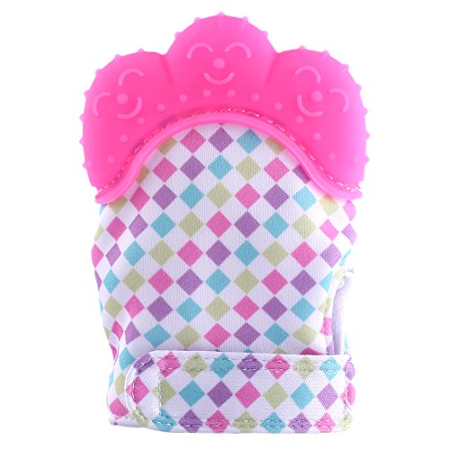 Guantino in Silicone per Bebè, Teckpeak Guanto di Dentizione Guanto per la Dentizione del Bambino(3-12 mesi)