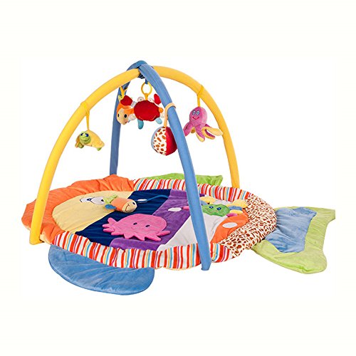 Süß Tiere - Bunte Fische Baby Kind Krabbeldecken| Spielbögen| Spielmatte| Spielteppiche Mit hängenden Klangspielzeug