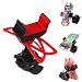 Produktbild KOBWA Bike Phone Mount, Universal Einstellbar Silikon Fahrrad Handyhalter Lenker Cradle Clamp mit 360 ° Rotation für iPhone X 8 7 7 6 S 6 Plus, Die Meisten Android Smartphones (Schwarz Rot)